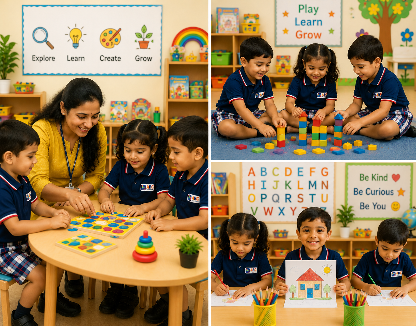 Colorful safe and nurturing kids school environment